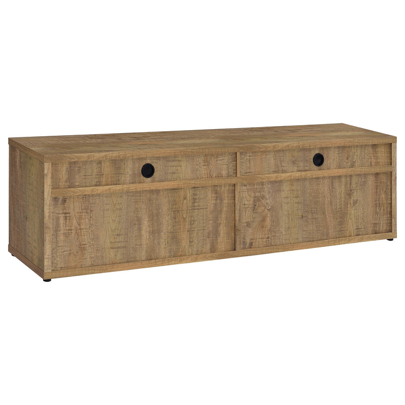 Mueble de TV/consola multimedia de madera de ingeniería Sentnor de 79 pulgadas y 4 puertas Mango