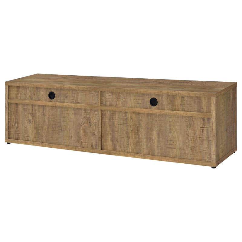 Mueble de TV/consola multimedia de madera de ingeniería Sentnor de 79 pulgadas y 4 puertas Mango
