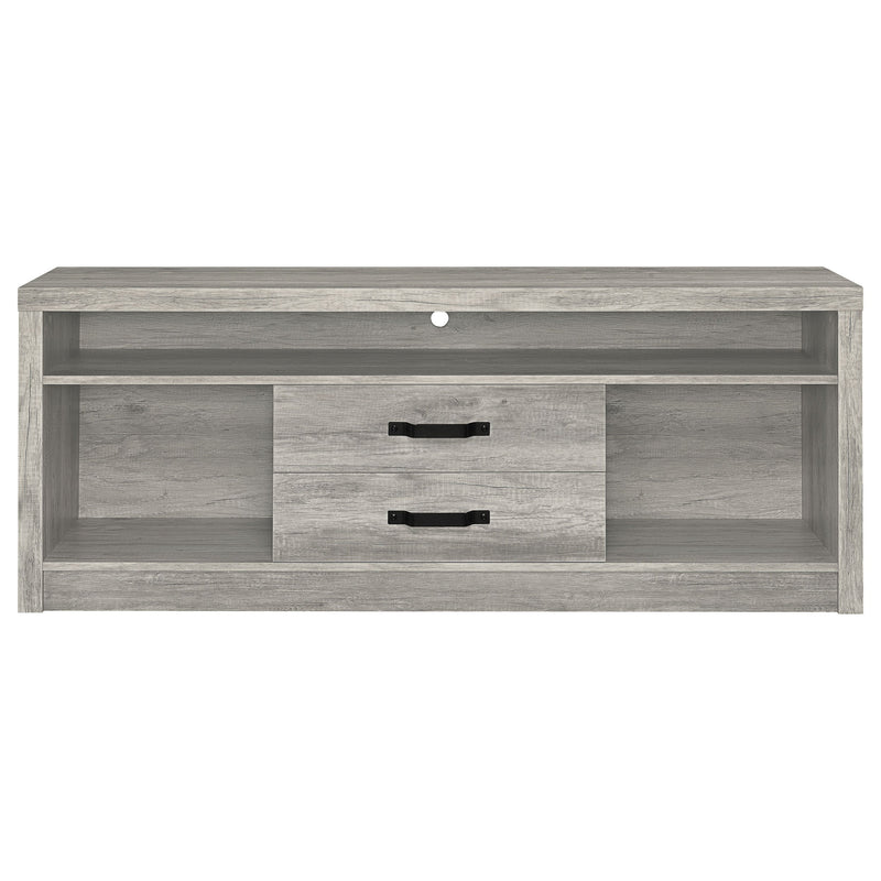 Burke 2-drawer Engineered Wood 59-inch TV Stand Grey Driftwood