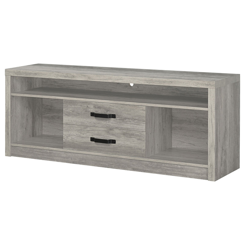 Burke 2-drawer Engineered Wood 59-inch TV Stand Grey Driftwood