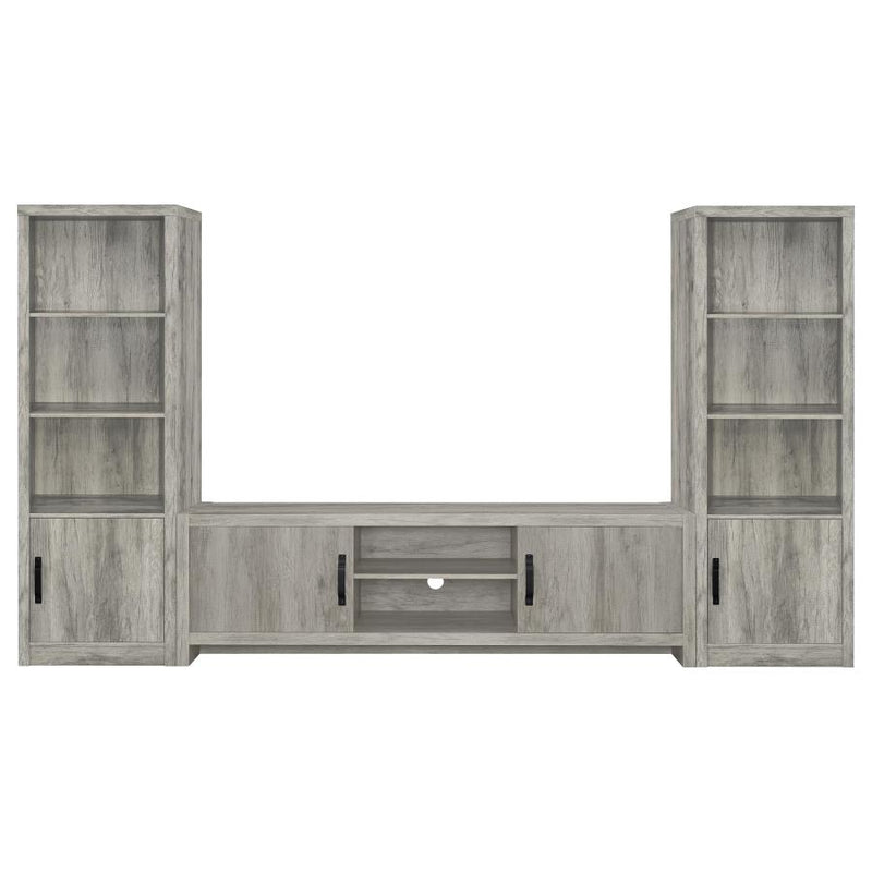 Burke 3-Piece TV Entertainment Center Fits 77-Inch TVs