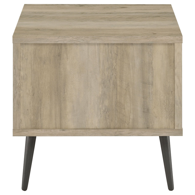 Mesa auxiliar cuadrada de madera de ingeniería Welsh, pino envejecido