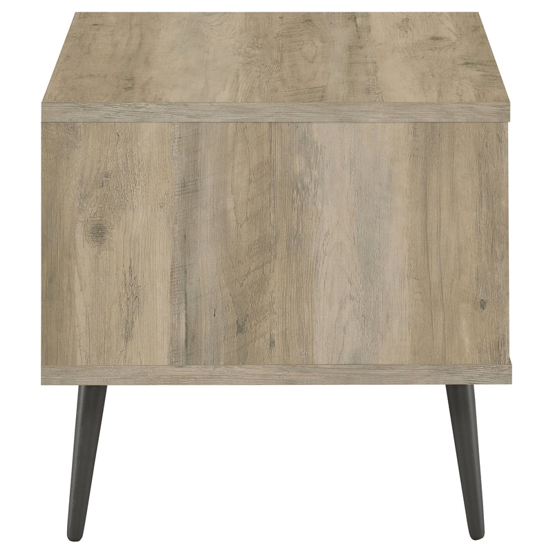 Mesa auxiliar cuadrada de madera de ingeniería Welsh, pino envejecido