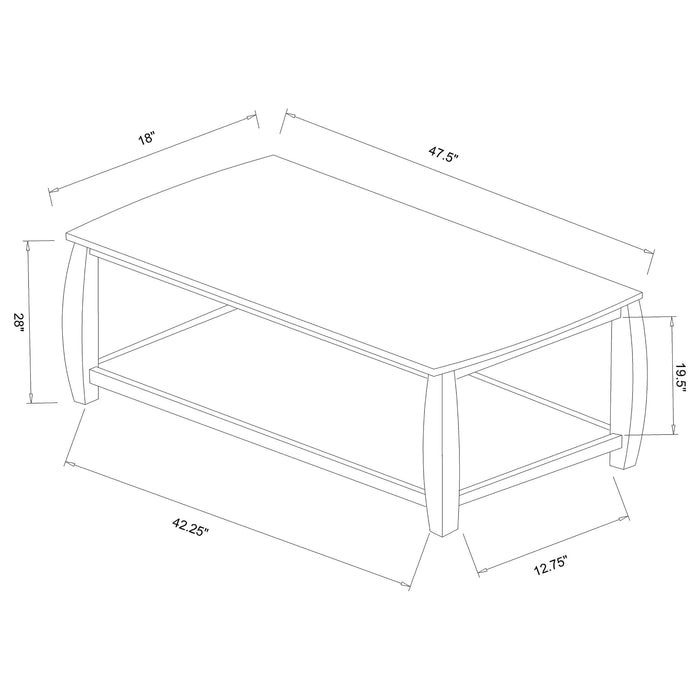 Dixon Rectangular Sofa Table with Lower Shelf Espresso