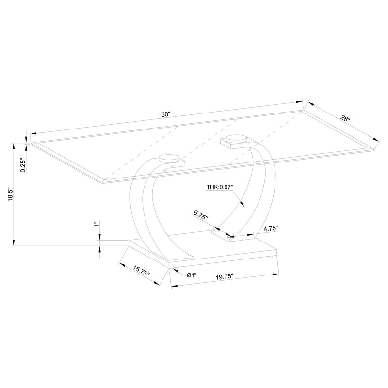 Pruitt Coffee and End Table Set Satin Silver