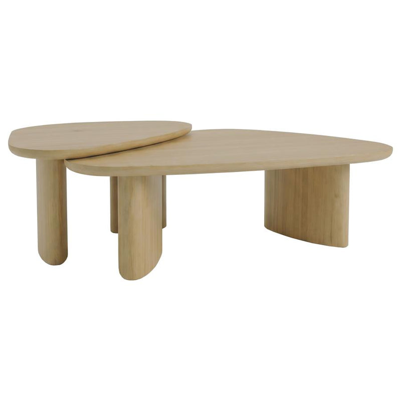 Arjona 2-Piece Triangular Nesting Coffee Table Set