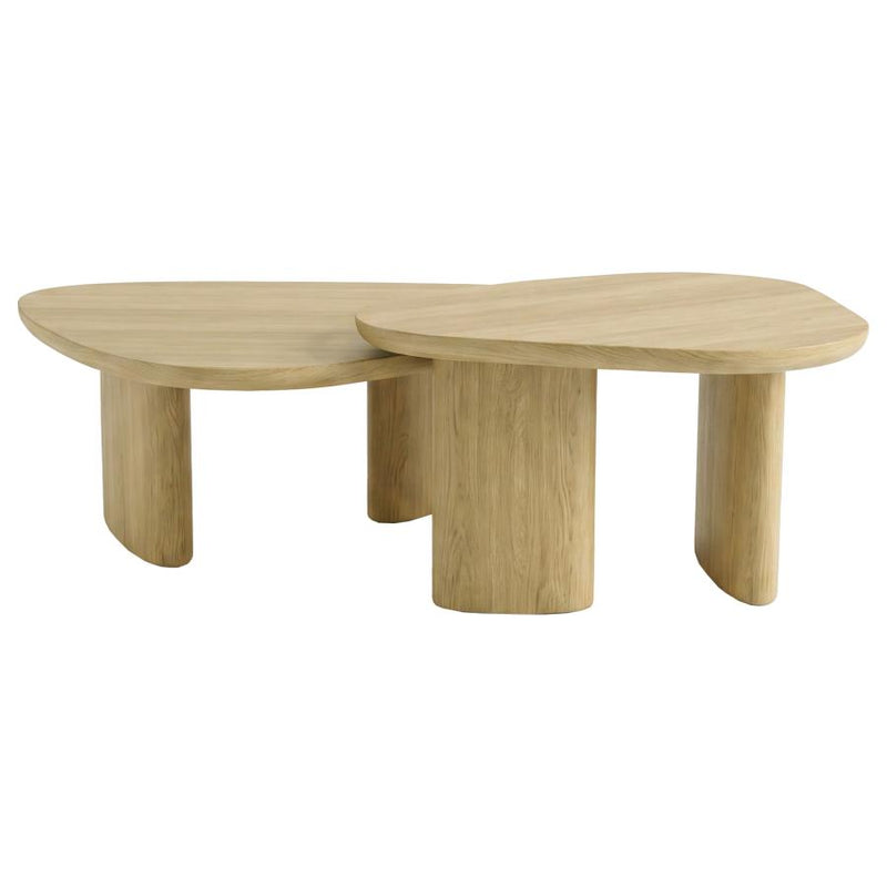 Arjona 2-Piece Triangular Nesting Coffee Table Set