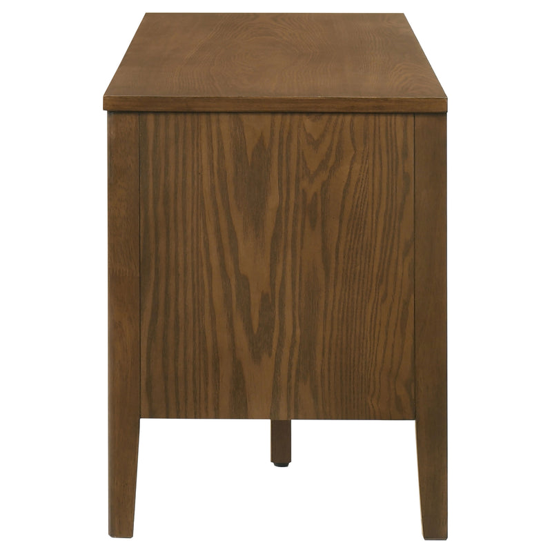 Mueble para TV Thori de 63 pulgadas y 2 puertas, consola multimedia, marrón oscuro