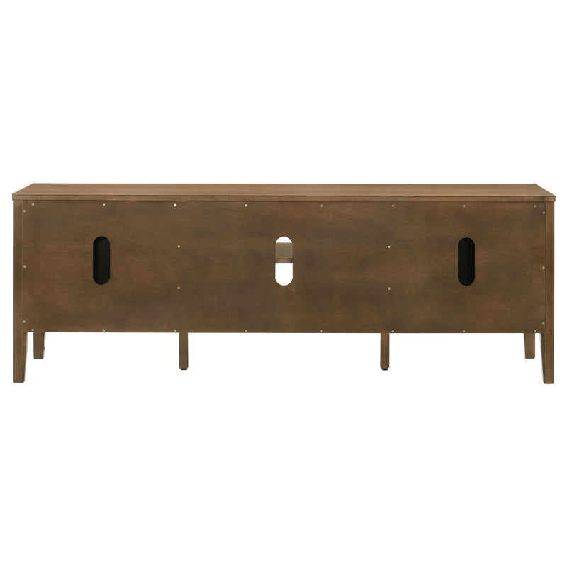 Mueble para TV Thori de 63 pulgadas y 2 puertas, consola multimedia, marrón oscuro
