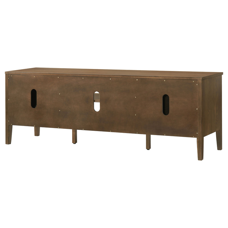 Mueble para TV Thori de 63 pulgadas y 2 puertas, consola multimedia, marrón oscuro