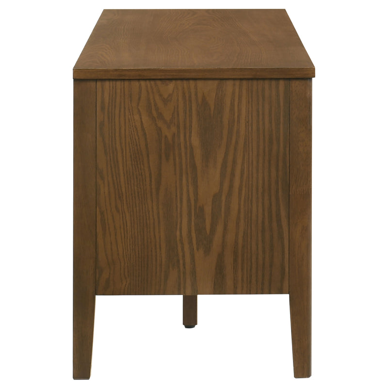Mueble para TV Thori de 63 pulgadas y 2 puertas, consola multimedia, marrón oscuro