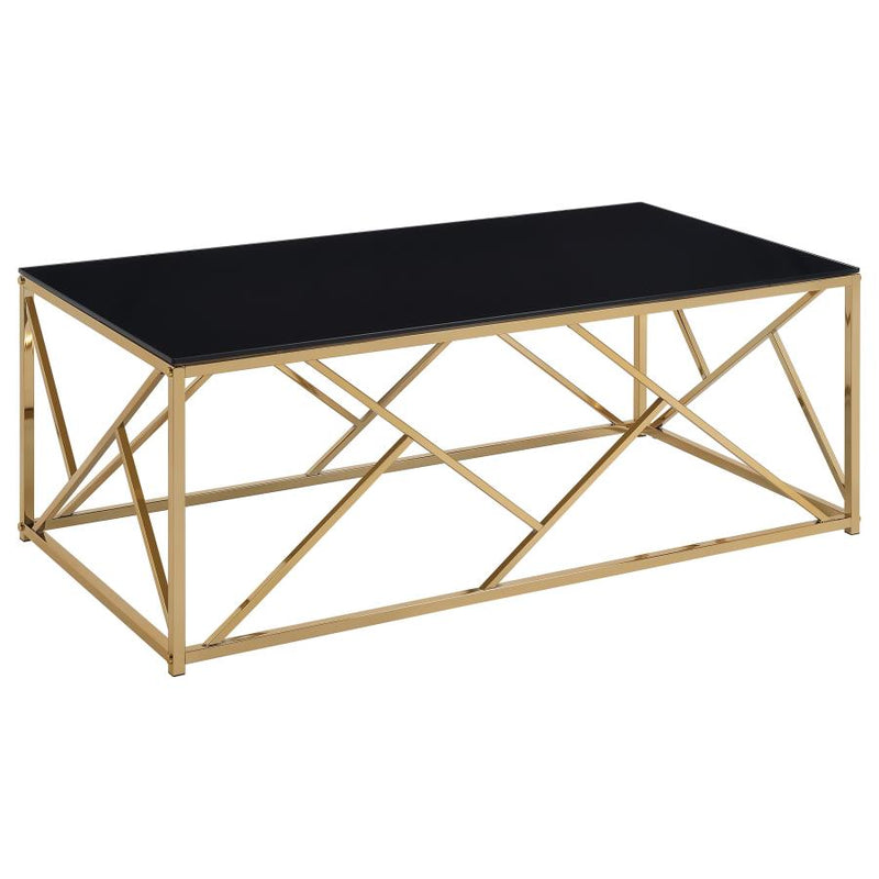 Comisso Contemporary 3-Piece Tempered Glass Coffee Table Set