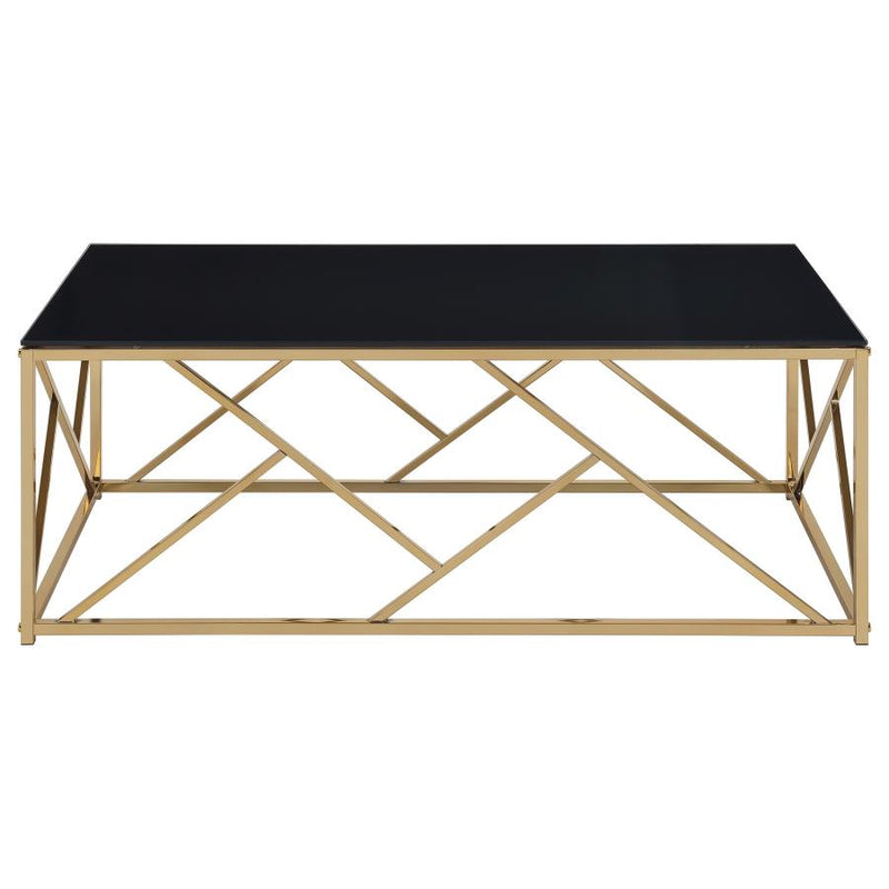 Comisso Contemporary 3-Piece Tempered Glass Coffee Table Set