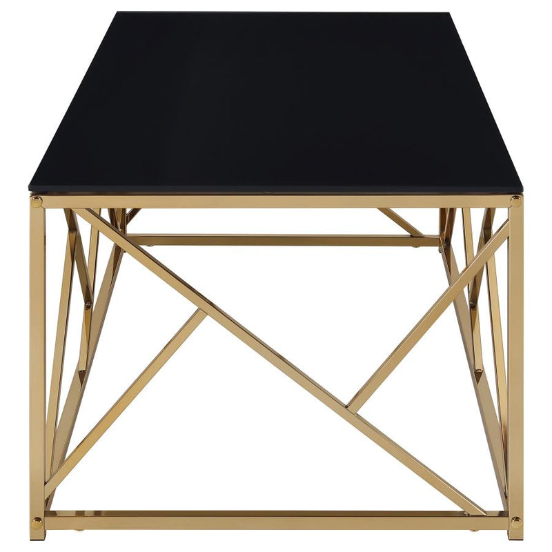 Comisso Contemporary 3-Piece Tempered Glass Coffee Table Set