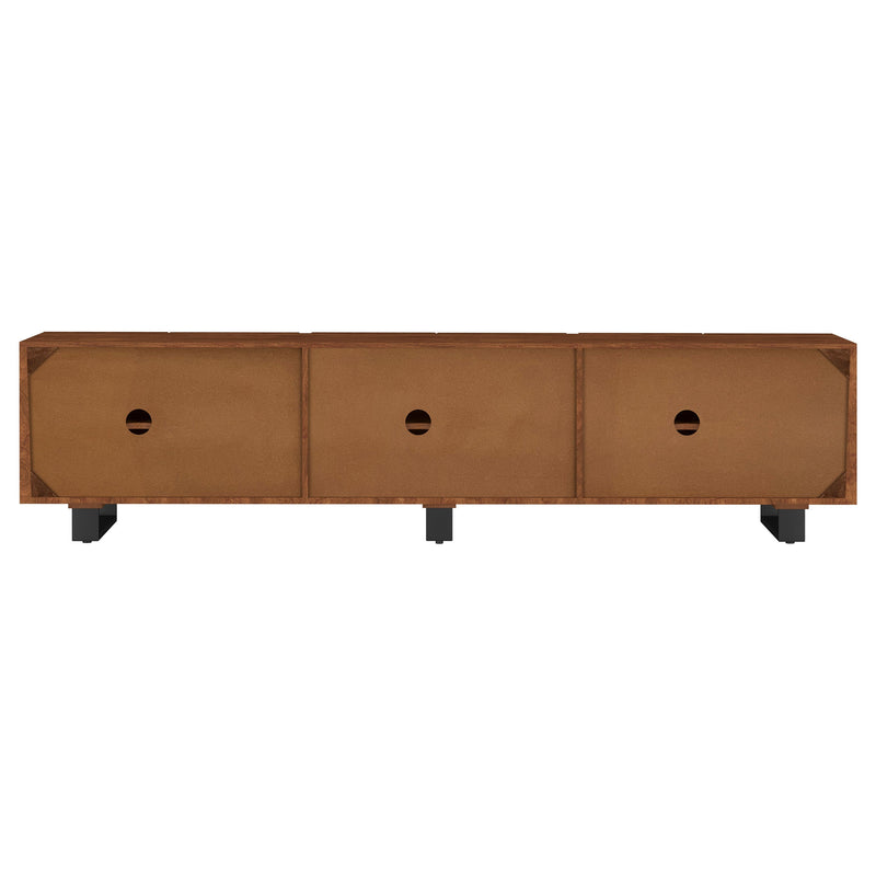 Trask 86-inch Wood TV Stand Media Console Mango Brown