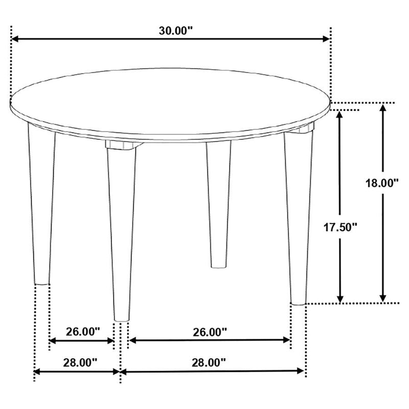 Aldis Round Marble Top Coffee Table White and Natural