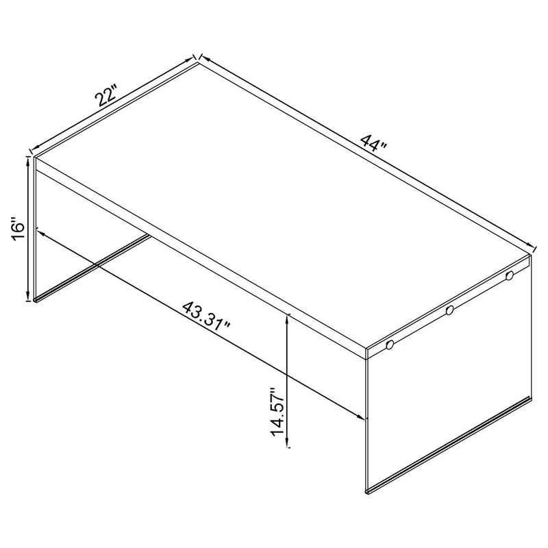 Opal Coffee and End Table Set High Gloss