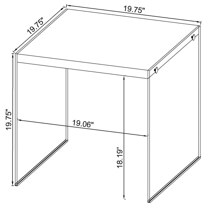 Opal Coffee and End Table Set High Gloss