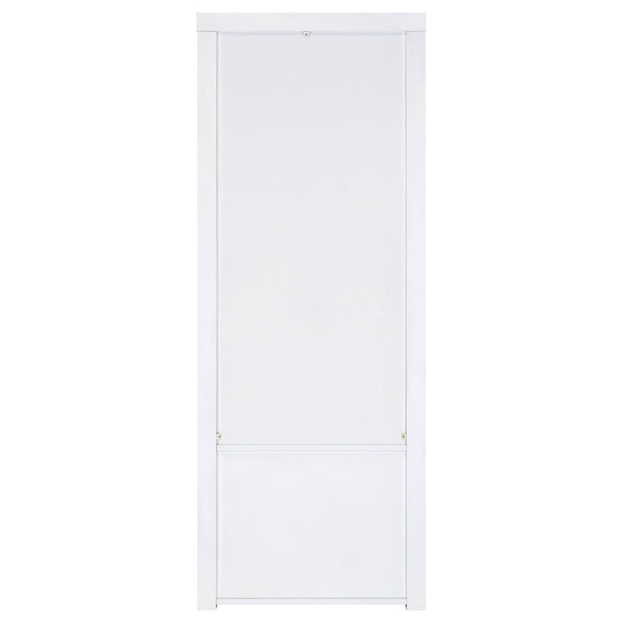 Jude 3-shelf Media Tower With Storage Cabinet White High Gloss