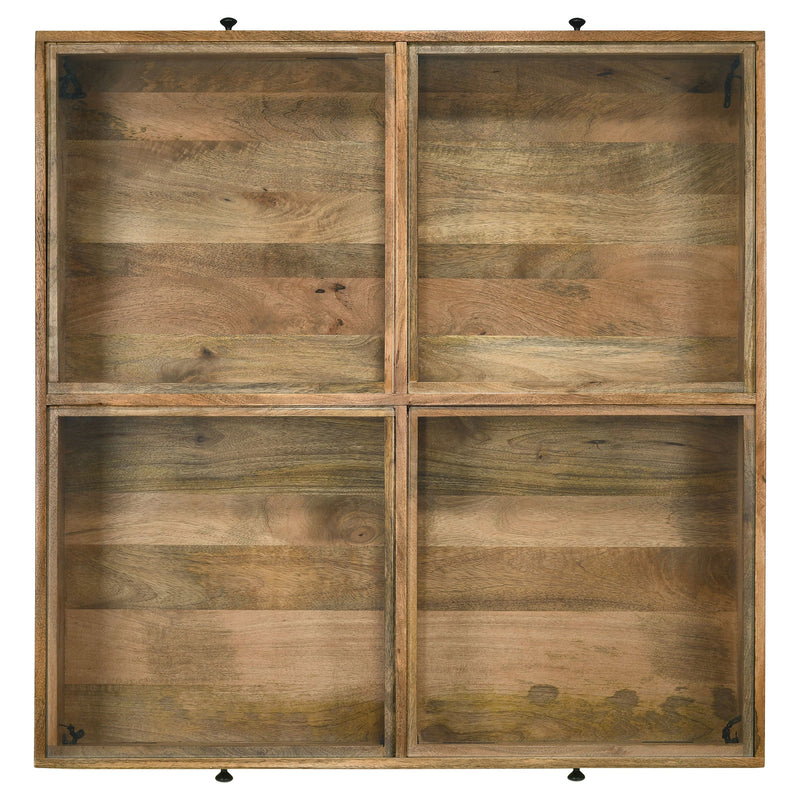 Stephie Square Coffee and End Table Set Honey Brown