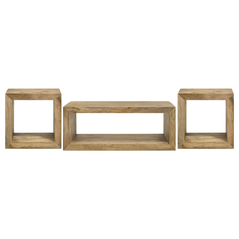 Benton Solid Mango Coffee and End Table Set Natural
