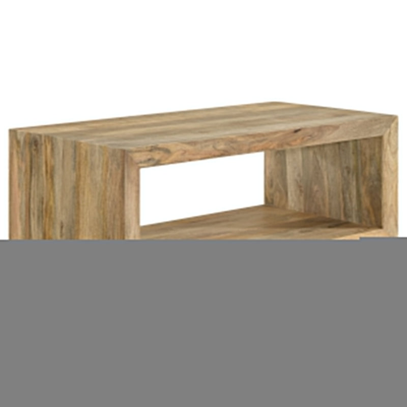 Benton Rectangular Solid Wood Coffee Table Natural