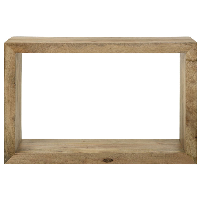 Mesa consola de madera maciza rectangular Benton, color natural