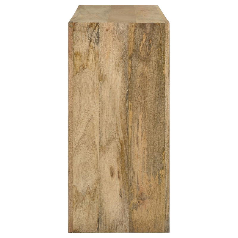 Mesa consola de madera maciza rectangular Benton, color natural