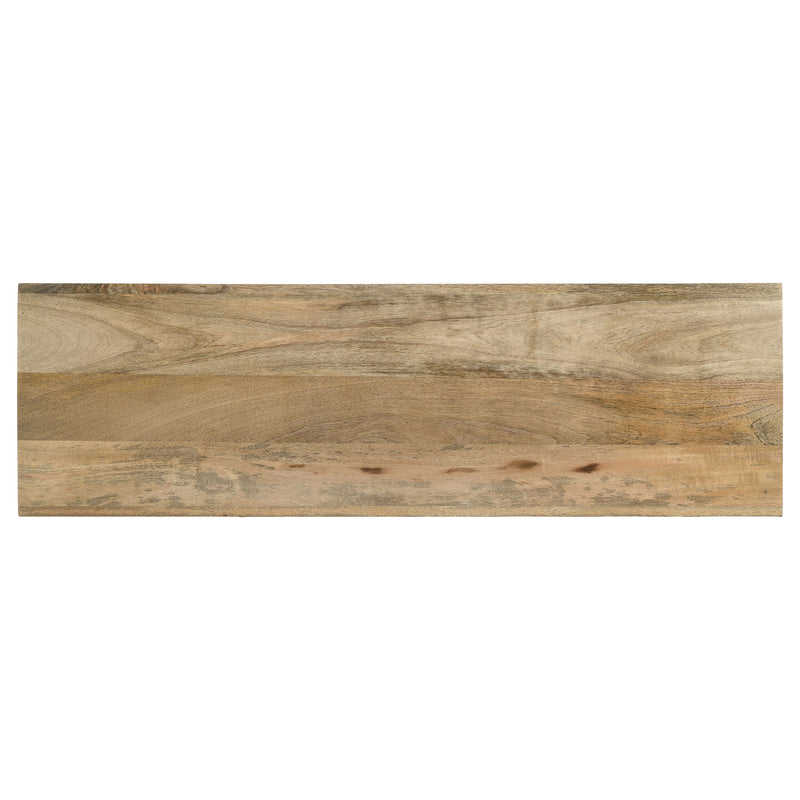 Mesa consola de madera maciza rectangular Benton, color natural