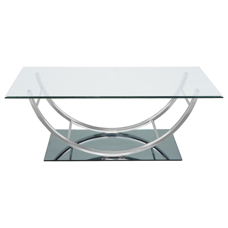 Danville Glass Top Coffee and End Table Set Chrome