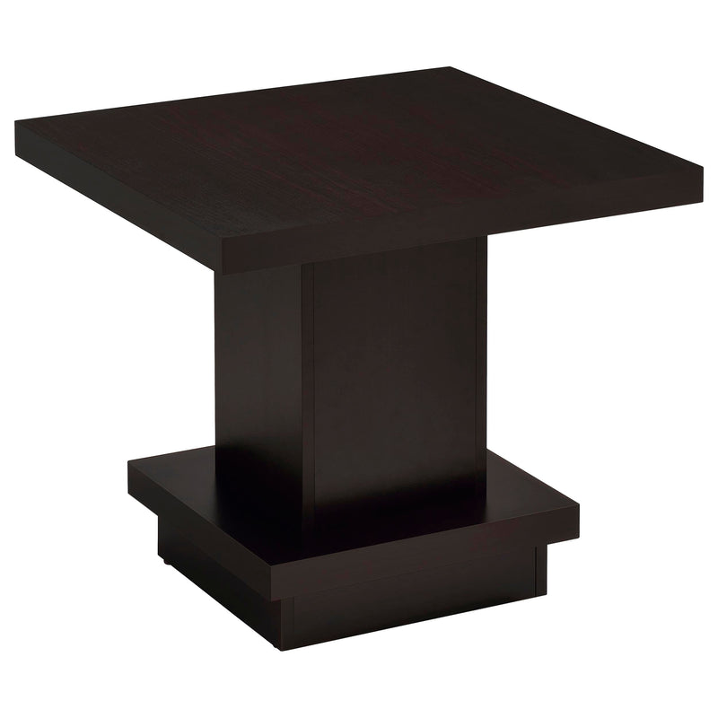 Reston Square Coffee and End Table Set Cappuccino