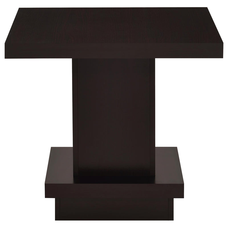Reston Square Coffee and End Table Set Cappuccino