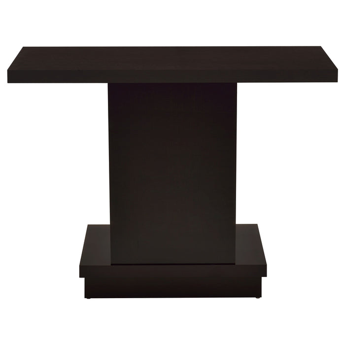 Reston Pedestal Sofa Table Cappuccino