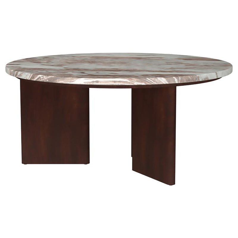 Jenna 35-inch Round Marble Top Cocktail Coffee Table