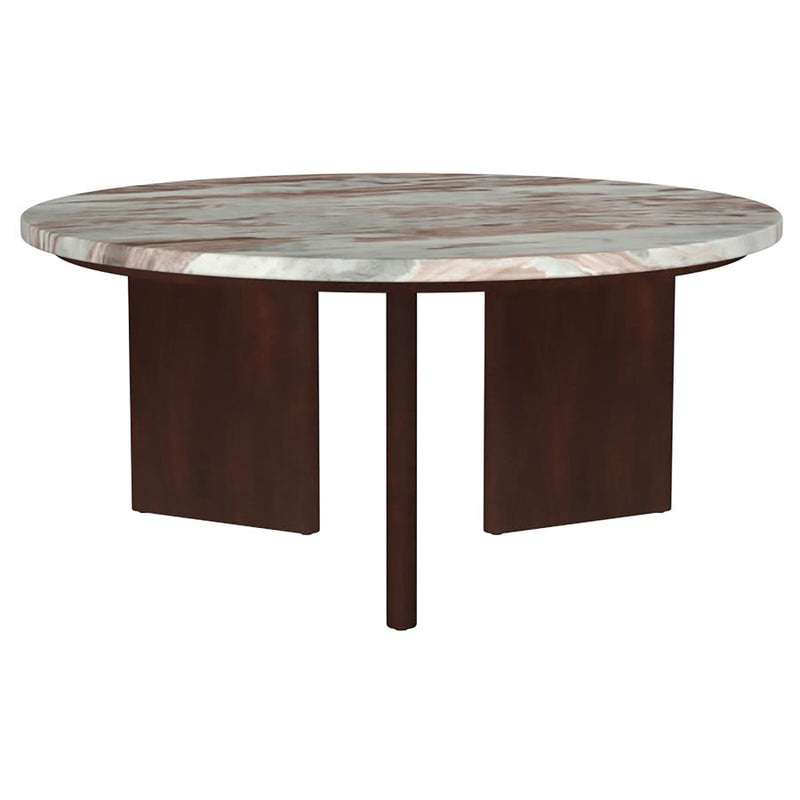 Jenna 35-inch Round Marble Top Cocktail Coffee Table