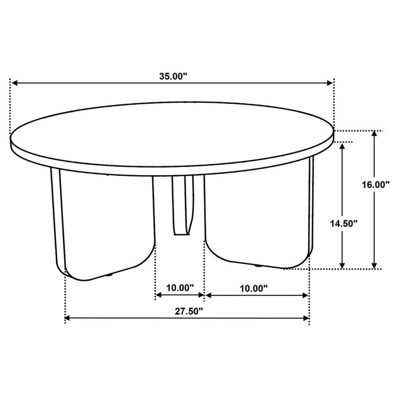 Jenna 35-inch Round Marble Top Cocktail Coffee Table