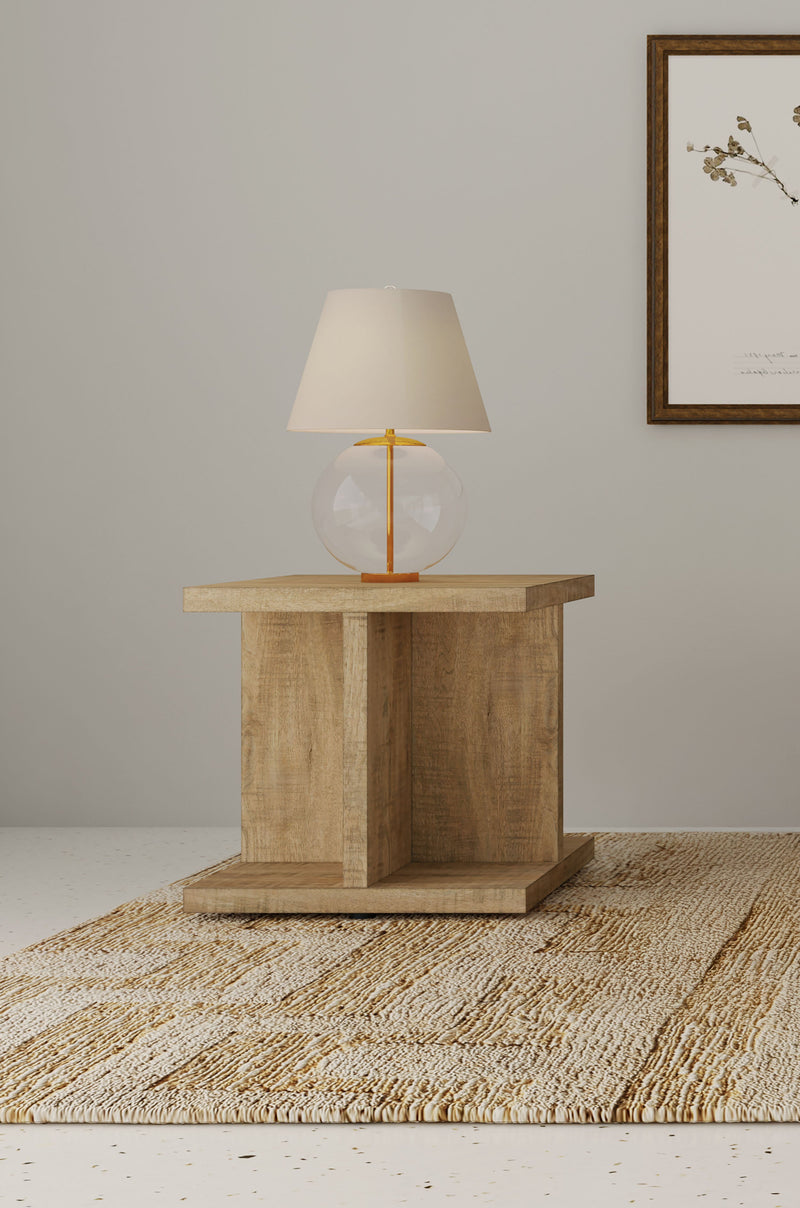 Mesa auxiliar de madera de mango de ingeniería Cortona Square