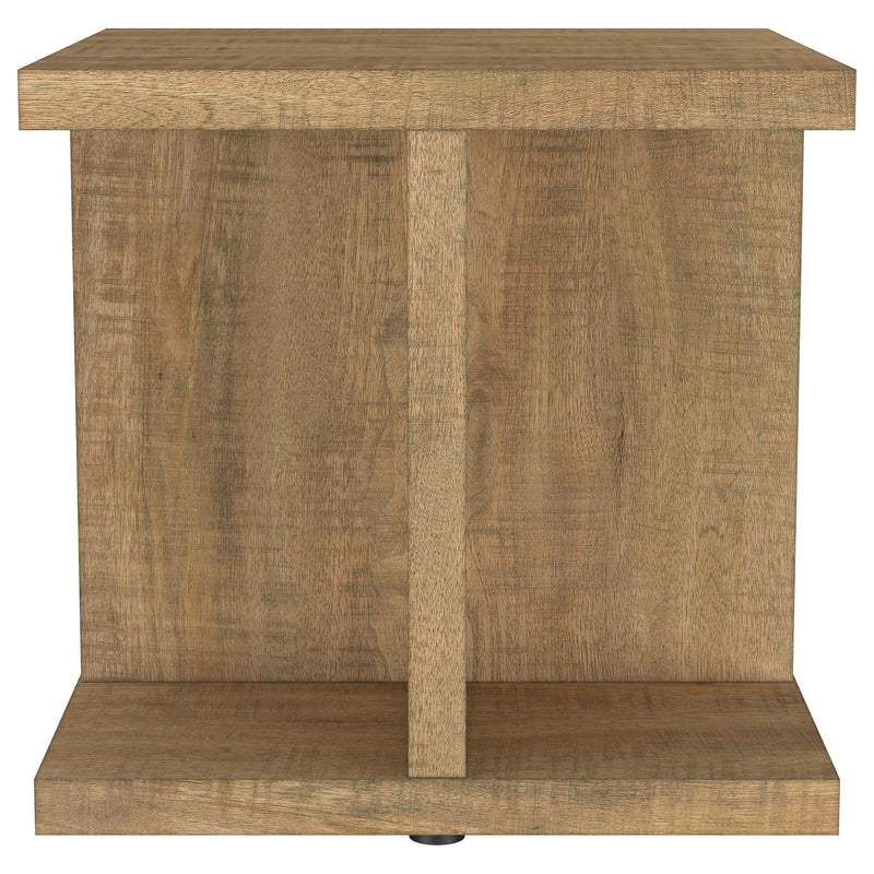 Mesa auxiliar de madera de mango de ingeniería Cortona Square