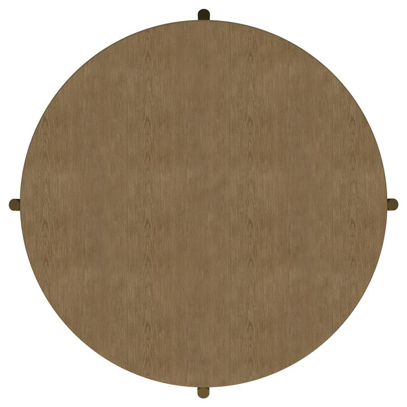 Arini Round Coffee Table With Storage Shelf
