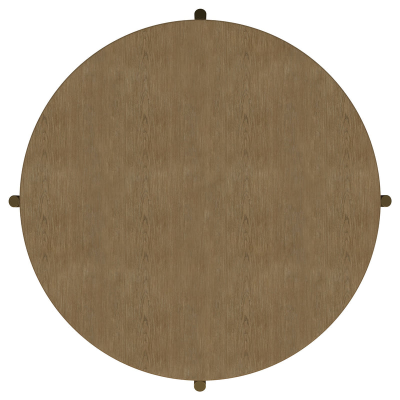 Arini Round Coffee Table With Storage Shelf