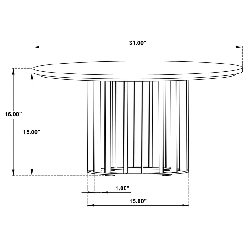 Haven Round Marble Coffee and End Table Set