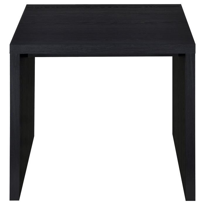 Knapp Engineered Wood Square Side End Table Black