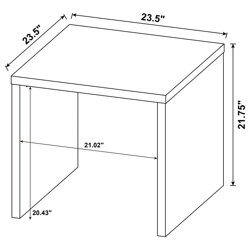 Mesa Auxiliar/Mesa de Noche de Madera Diseñada Canoga