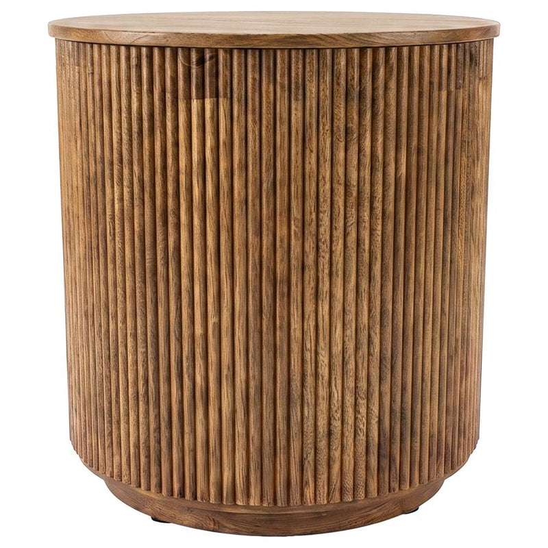 Coffey Round Mango Wood End Table
