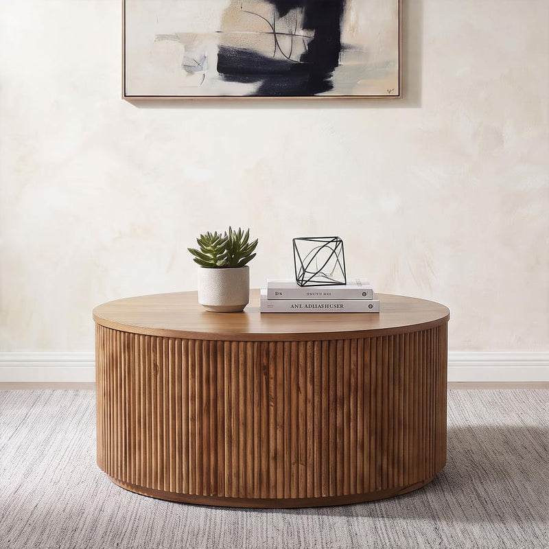 Coffey Round Mango Wood Coffee Table