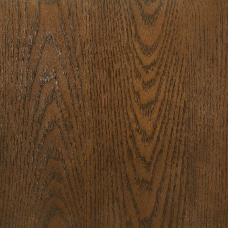 Mesa auxiliar redonda con pedestal de madera Franklin, marrón oscuro