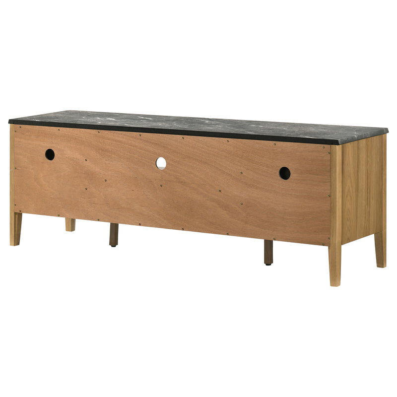 Mueble de TV SmartTop de 2 puertas de 63 pulgadas Bradley, gris y natural