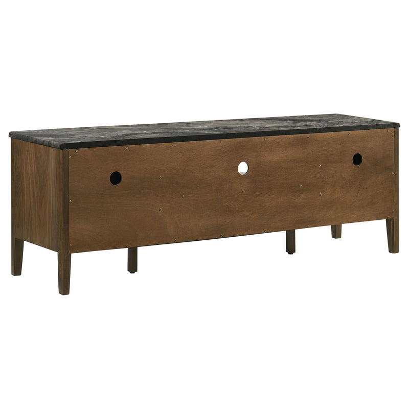 Mueble de TV SmartTop de 2 puertas de 63 pulgadas Bradley, gris y natural