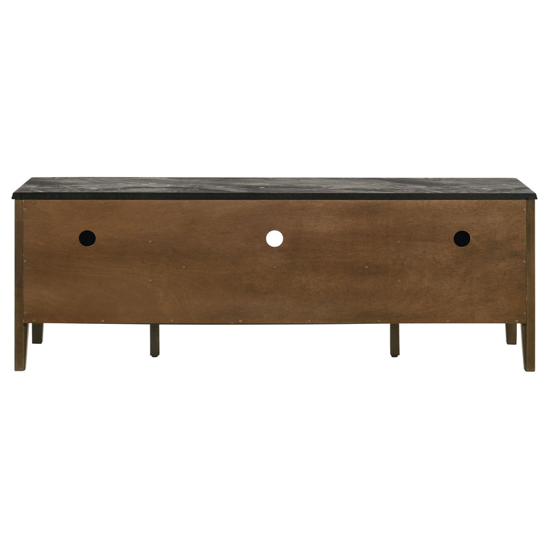 Mueble de TV SmartTop de 2 puertas de 63 pulgadas Bradley, gris y natural