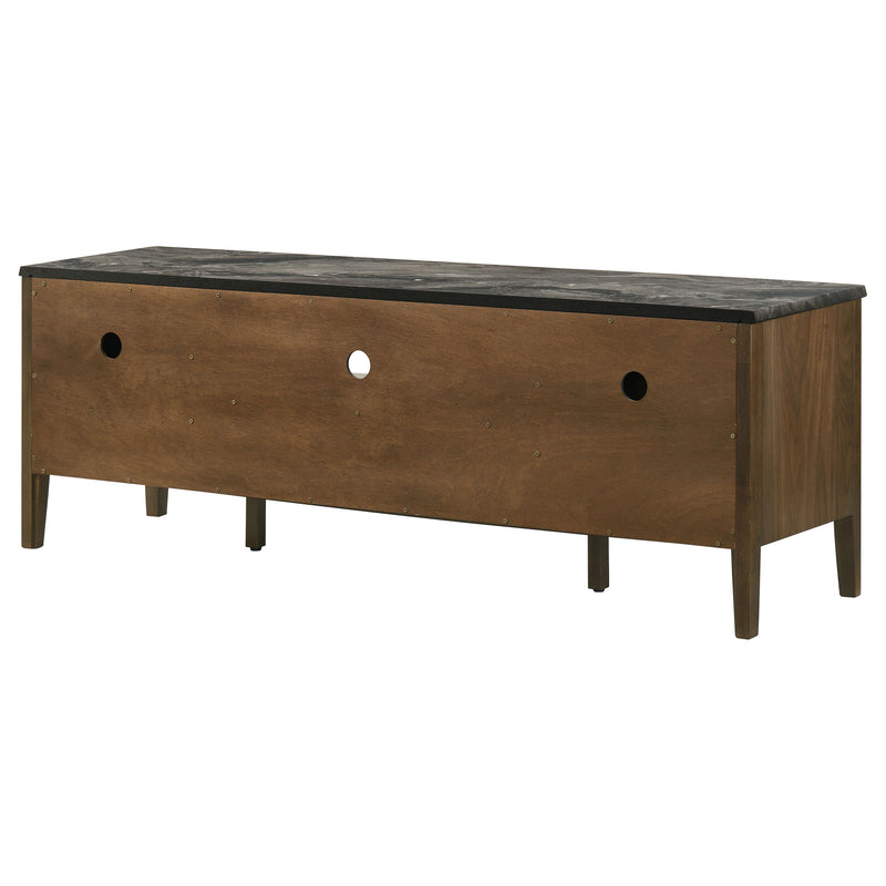 Mueble de TV SmartTop de 2 puertas de 63 pulgadas Bradley, gris y natural